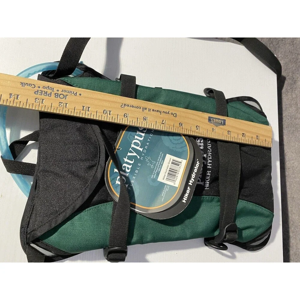 New Vintage Platypus Hiker Hydrator Pack - Flexible Hydration NWT - Green/Blac
